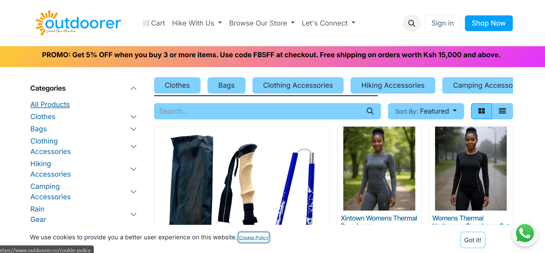 outdoorer -Hiking website preview